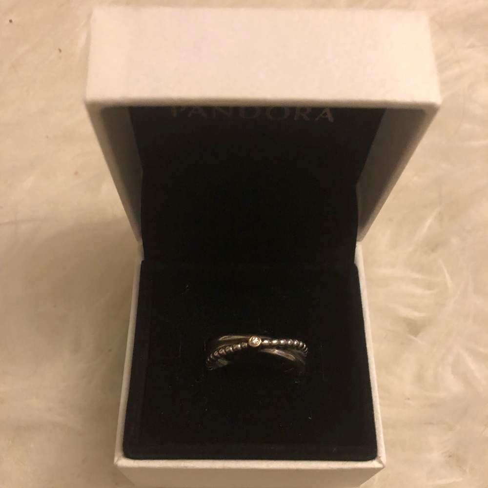 PANDORA Kerry's Diamond Ring, Silver & 14K